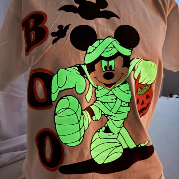 🎃Custom Glow-in-the-Dark Mummy Mickey Tee 👻 - Picture 3 of 3